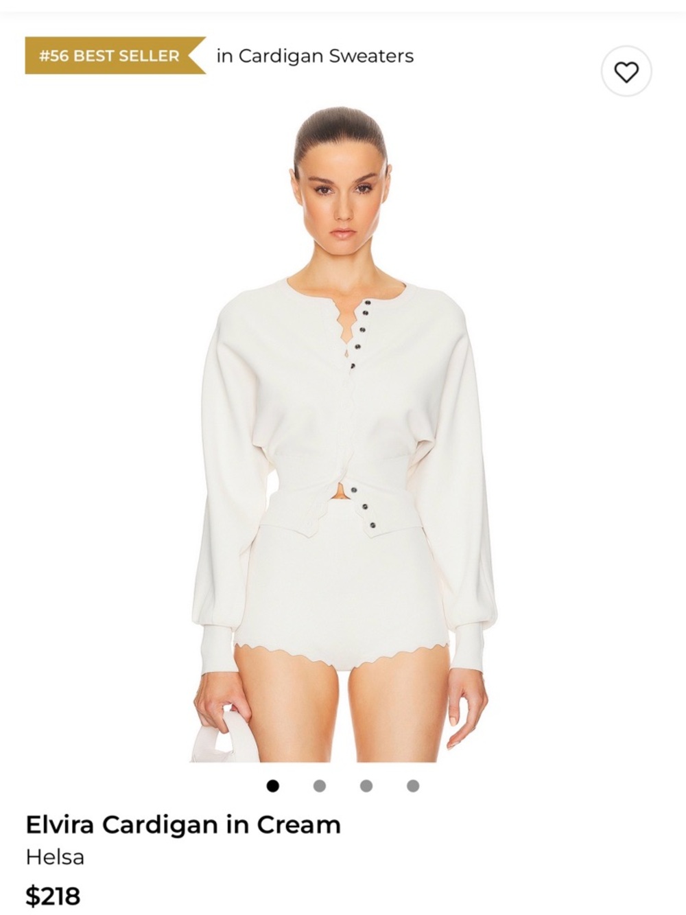 REVOLVE Elvira Cardigan in Cream